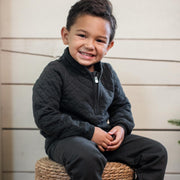 Product Image 1 of Quilted Organic Cotton Top & Pants Set - Shadow